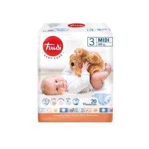 TRUDI BABY COUCHE MIDI 4/9 KG TAILLE 3 BOITE DE 20 3 trudi baby couche midi kg taille boite de