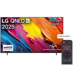 tv lg qned ev ai qned k smart tv noir f