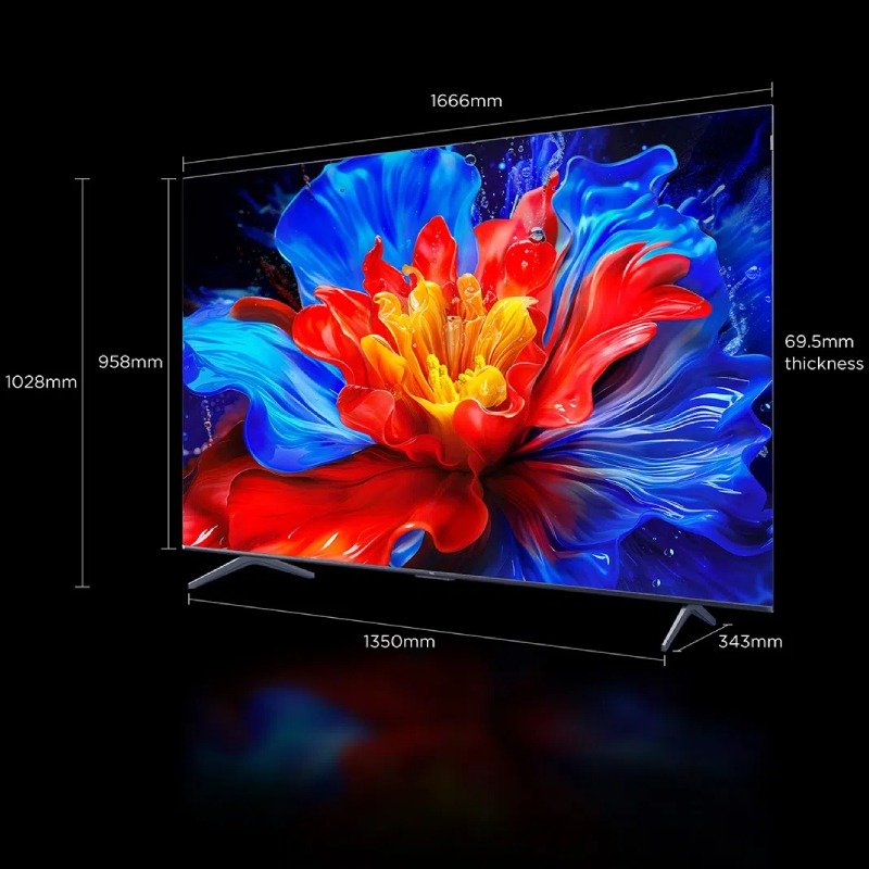 TV TCL 75'' Smart P8K QLED UHD 4K 10 tv tcl smart pk qled uhd k