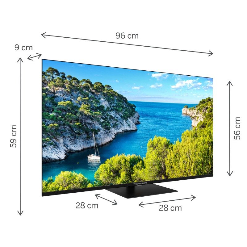TV Thomson 43" 43UG5C14 4K UHD Side Feet Google Tv - Noir 4 tv thomson ugc k uhd side feet google tv noir