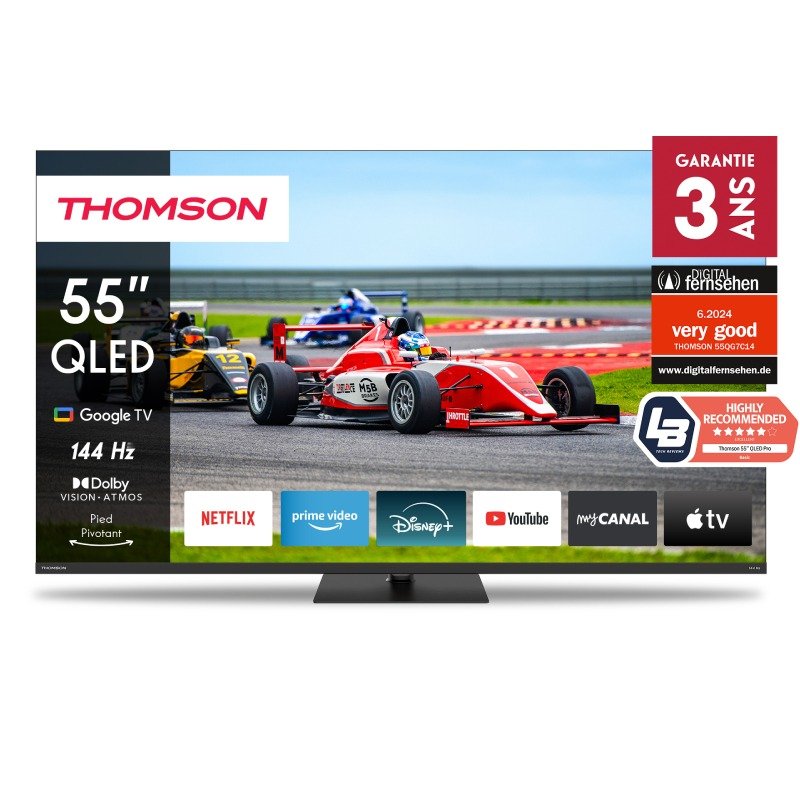 TV Thomson 55" 55QG7C14 QLED Pro Google Tv - Noir 1 tv thomson qgc qled pro google tv noir hg