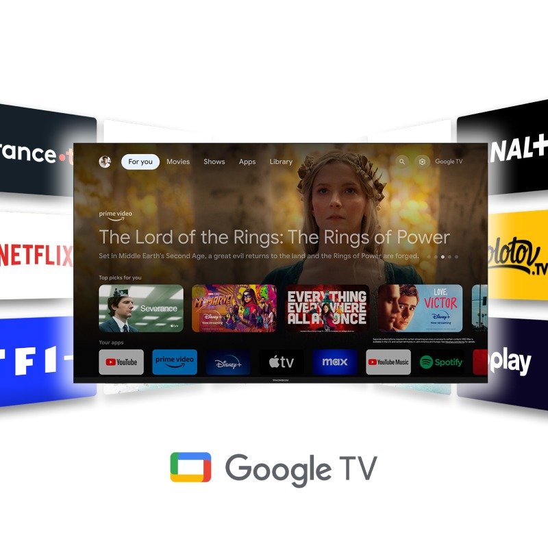TV THOMSON 55QG6C14 55″ GOOGLE TV QLED PLUS - Noir 6 tv thomson qgc google tv qled plus noir x