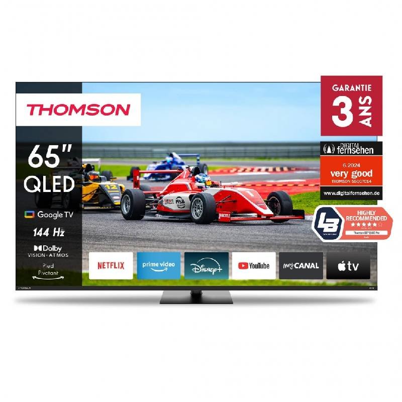 TV Thomson 65" 65QG7C14 QLED Pro UHD 4K Google Tv - Noir 1 tv thomson qgc qled pro uhd k google tv noir o