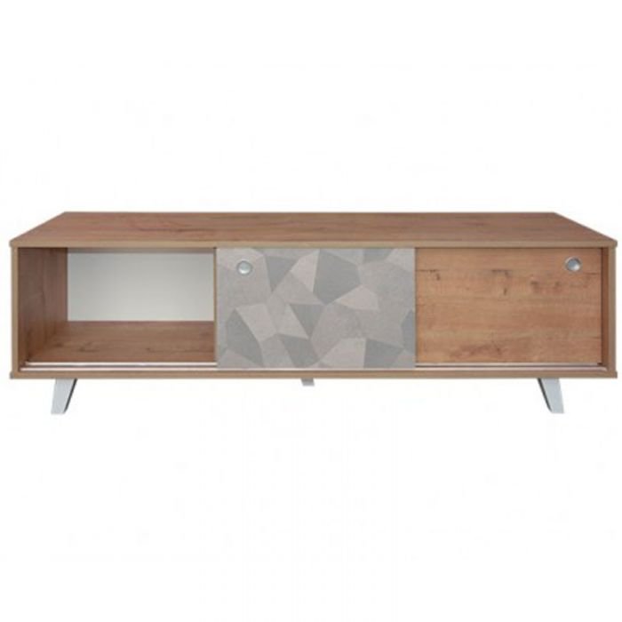 Table TV SOTUFAB SYMPHONIE - Chêne & Kaleido 2 tvoc ka