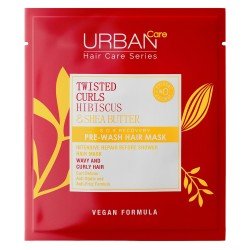 URBAN CARE PRE-WASH CURLY HAIR MASK TWISTED CURLS HIBISCUS & SHEA BUTTER 50ML 2 urban care pre wash curly hair mask twisted curls hibiscus shea butter ml