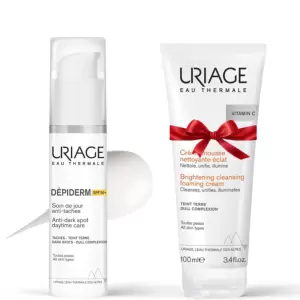 URIAGE DEPIDERM SOIN DE JOUR ANTI TACHES SPF50 30ML+CREME MOUSSE NETTOYANTE ECLAT 100ML (OFFERT) 3 uriage depiderm soin de jour anti taches spf mlcreme mousse nettoyante eclat ml offert