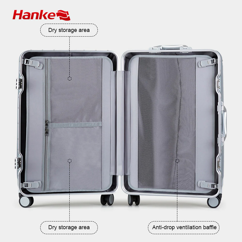 Valise HANKE H9866 Polycarbonate Moyenne 24" - Noir 3 valise hanke h polycarbonate moyenne gris
