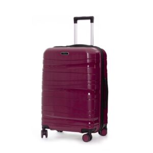 valise titou incassable polypropylene moyenne cm rouge bordeaux mat