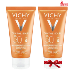 VICHY CAPITAL SOLEIL EMULSION TOUCHER SEC SPF 50+ 50ML+(LE 2 EME OFFERT) 2 vichy capital soleil emulsion toucher sec spf mlle eme offert