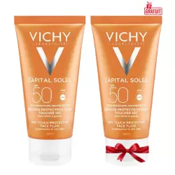VICHY CAPITAL SOLEIL EMULSION TOUCHER SEC SPF 50+ 50ML+(LE 2 EME OFFERT) 4 vichy capital soleil emulsion toucher sec spf mlle eme offert