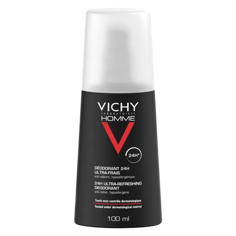 VICHY HOMME DEODORANT ULTRA-FRAIS 24H VAPORISATEUR 100ML 1 vichy homme deodorant ultra frais h vaporisateur ml