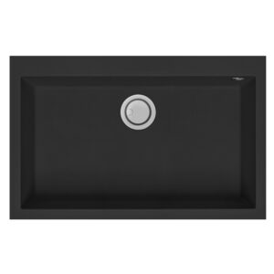 vier de cuisine encastrable focus graniteck bac cm noir