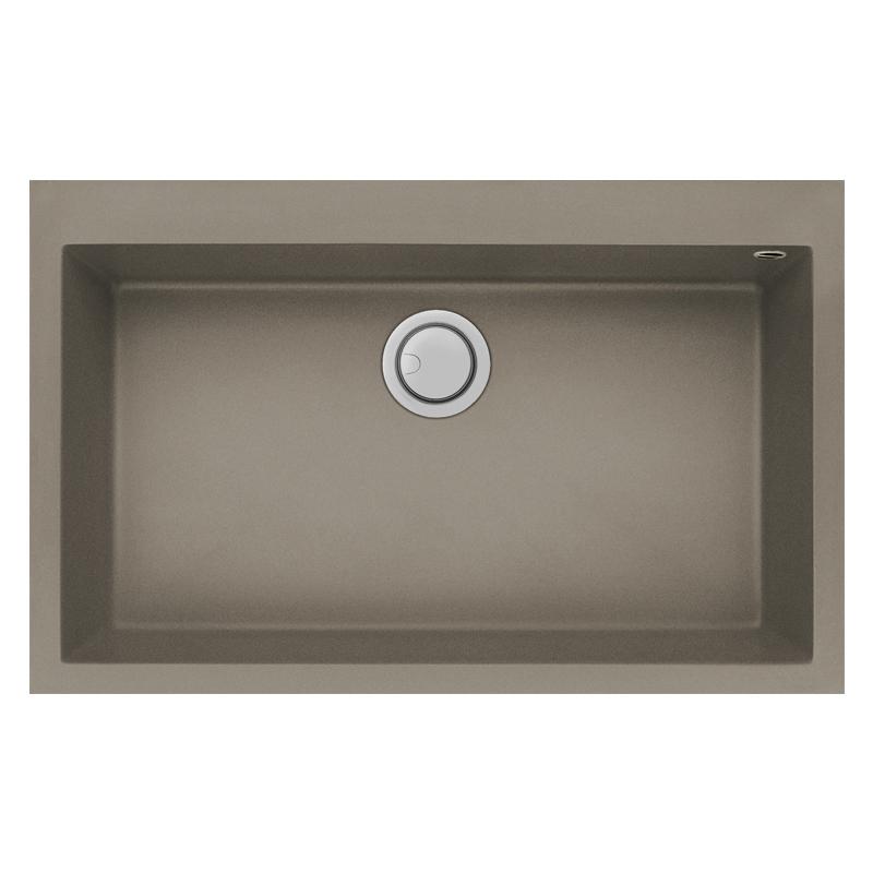 Évier De Cuisine Encastrable FOCUS Graniteck 1 Bac 80cm - Tortora 1 vier de cuisine encastrable focus graniteck bac cm tortora
