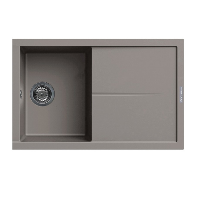 Évier De Cuisine Encastrable FOCUS Graniteck 100cm 1 Bac Grège + égouttoir Filo 1 vier de cuisine encastrable focus graniteck bac gouttoir filo cm gr ge