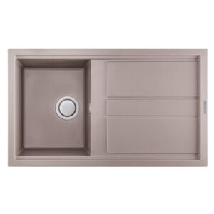 vier de cuisine encastrable focus graniteck bac gouttoir smart cm gr ge