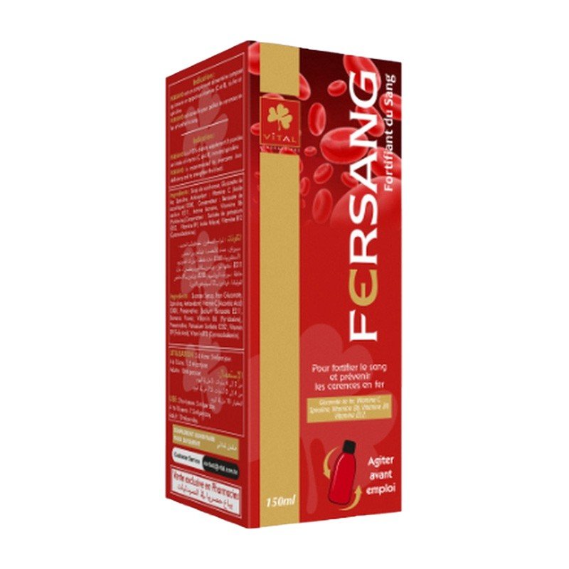 VITAL FERSANG SIROP FORTIFIANT DU SANG 150ML 1 vital fersang sirop fortifiant du sang ml
