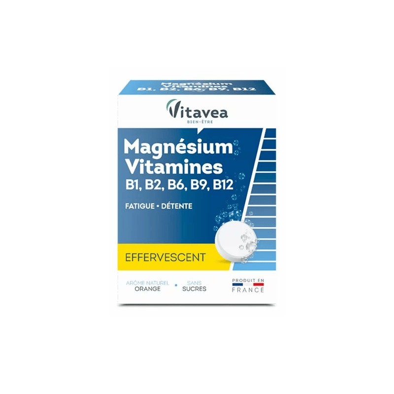 VITAVEA MAGNESIUM B1 B2 B6 B9 B12 EFFERVESCENT 24 COMPRIMES 1 vitavea magnesium b b b b b effervescent comprimes