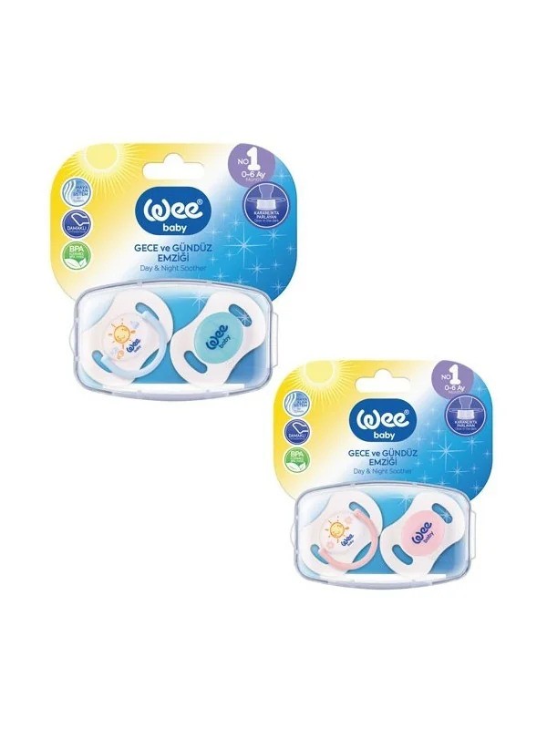 WEE BABY DAY & NIGHT 2 SUCETTES 0-6M 152 1 wee baby daynight sucettes m