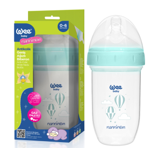 WEE BABY NANNINOM BIBERON ANTI COLIQUES À COL LARGE 0-6 MOIS 250 ML 3 wee baby nanninom biberon anti coliques a col large mois ml