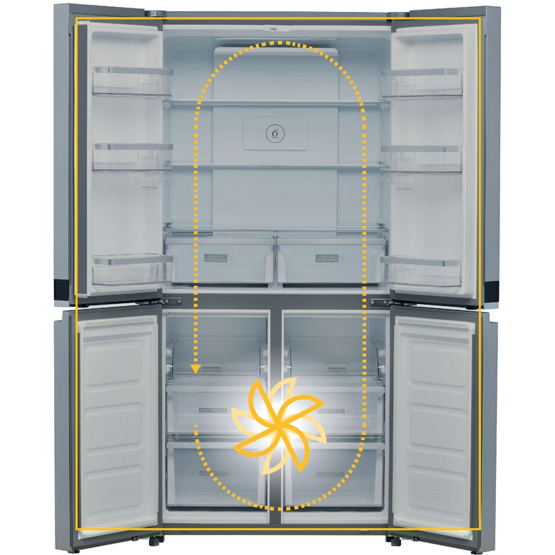 Réfrigérateur Side By Side WHIRLPOOL WQ9B1L 677 Litres NoFrost - Inox 2 wqbl v