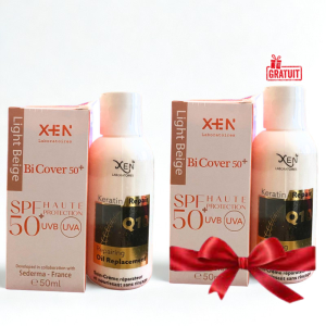 XEN BEIGE CLAIR SPF 50+ 50ML+LOTION CHEVEUX SPF30 100ML OFFERT + (LE 2 EME OFFERT) 3 xen beige clair spf mllotion cheveux spf ml offert le eme offert