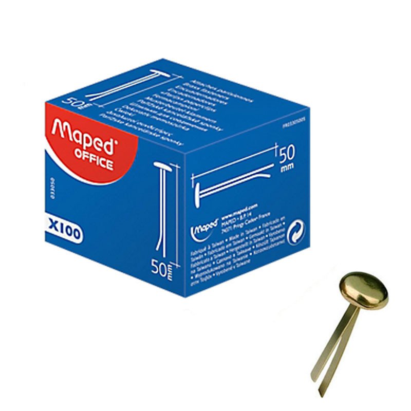 Boîte De 100 Attache Parisienne MAPED 50 mm 1 xss