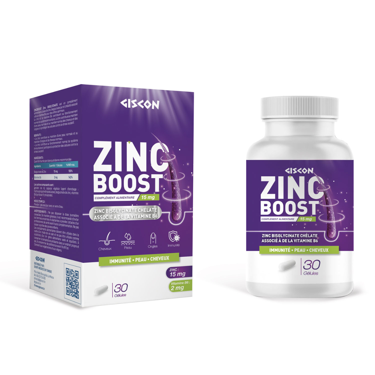 ZINC BOOST ZINC BISGLYCINATE 30 GELULES 1 zinc boost zinc bisglycinate gelules